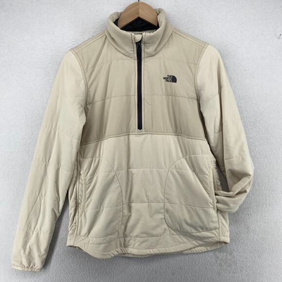 THE NORTH FACE Sweatshirt Womens S Mountain 1/2 Zip Pullover Colorblock Beige - Picture 1 of 13